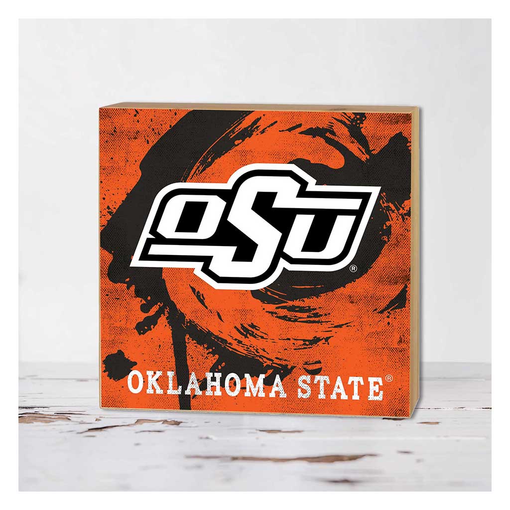 5x5 Block Color Splash Oklahoma State Cowboys