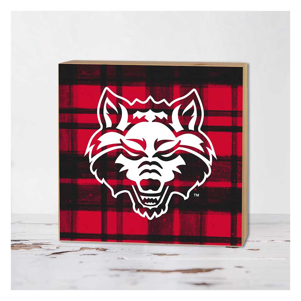 5x5 Block Plaid Arkansas State Red Wolves