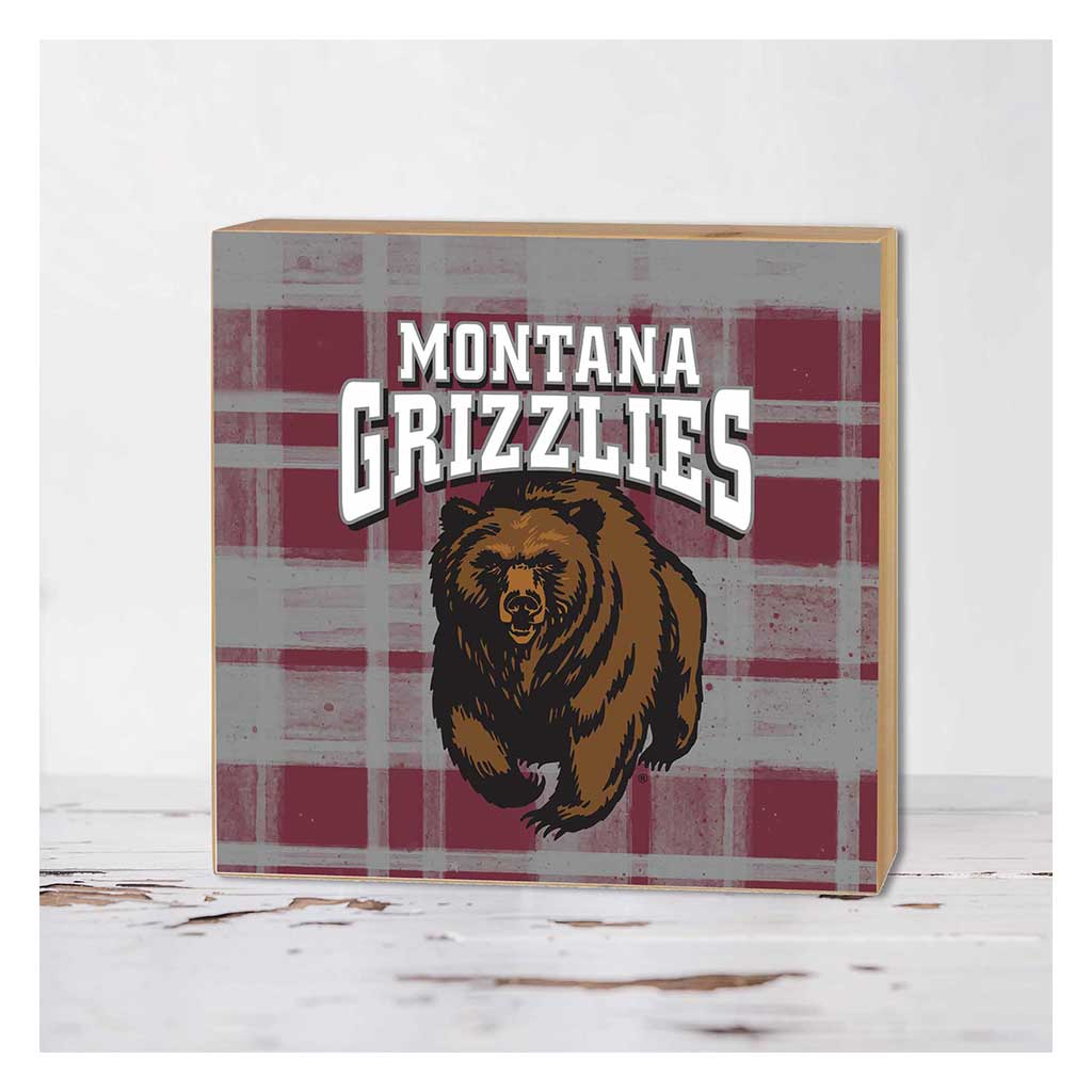 5x5 Block Plaid Montana Grizzlies