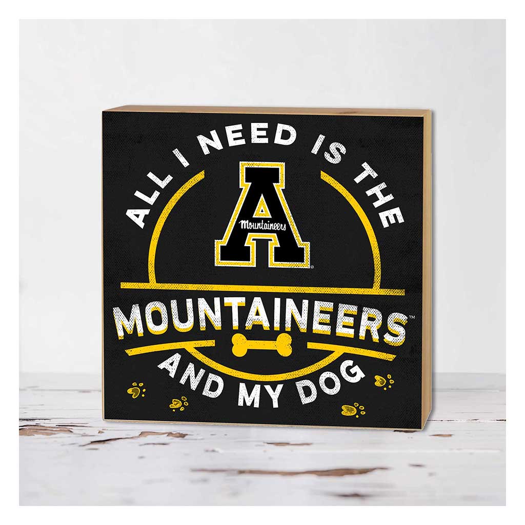 5x5 Block All I Need is Dog and Appalachian State Mountaineers
