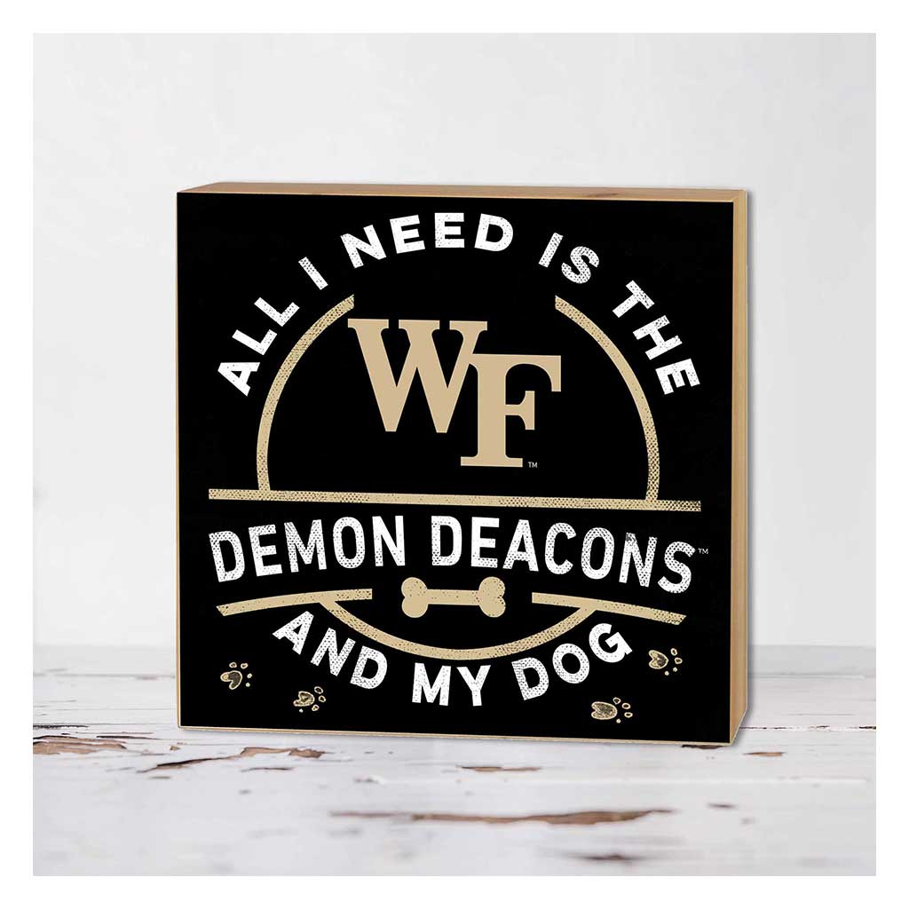 5x5 Block All I Need is Dog and Wake Forest Demon Deacons