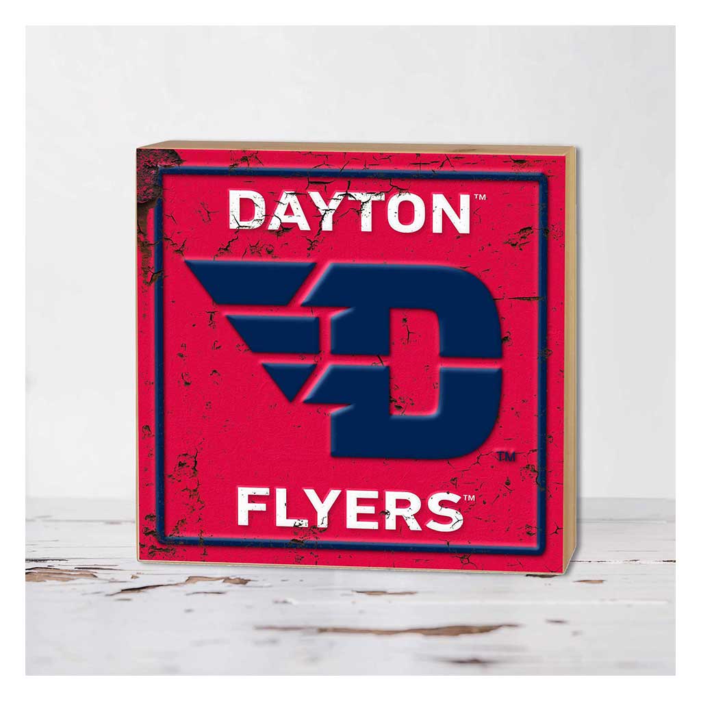 5x5 Block Faux Rusted Tin Dayton Flyers