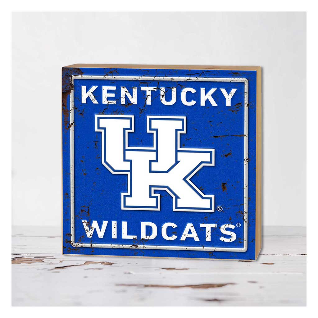 5x5 Block Faux Rusted Tin Kentucky Wildcats