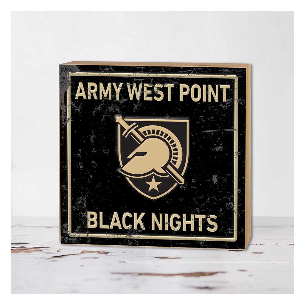 5x5 Block Faux Rusted Tin West Point Black Knights