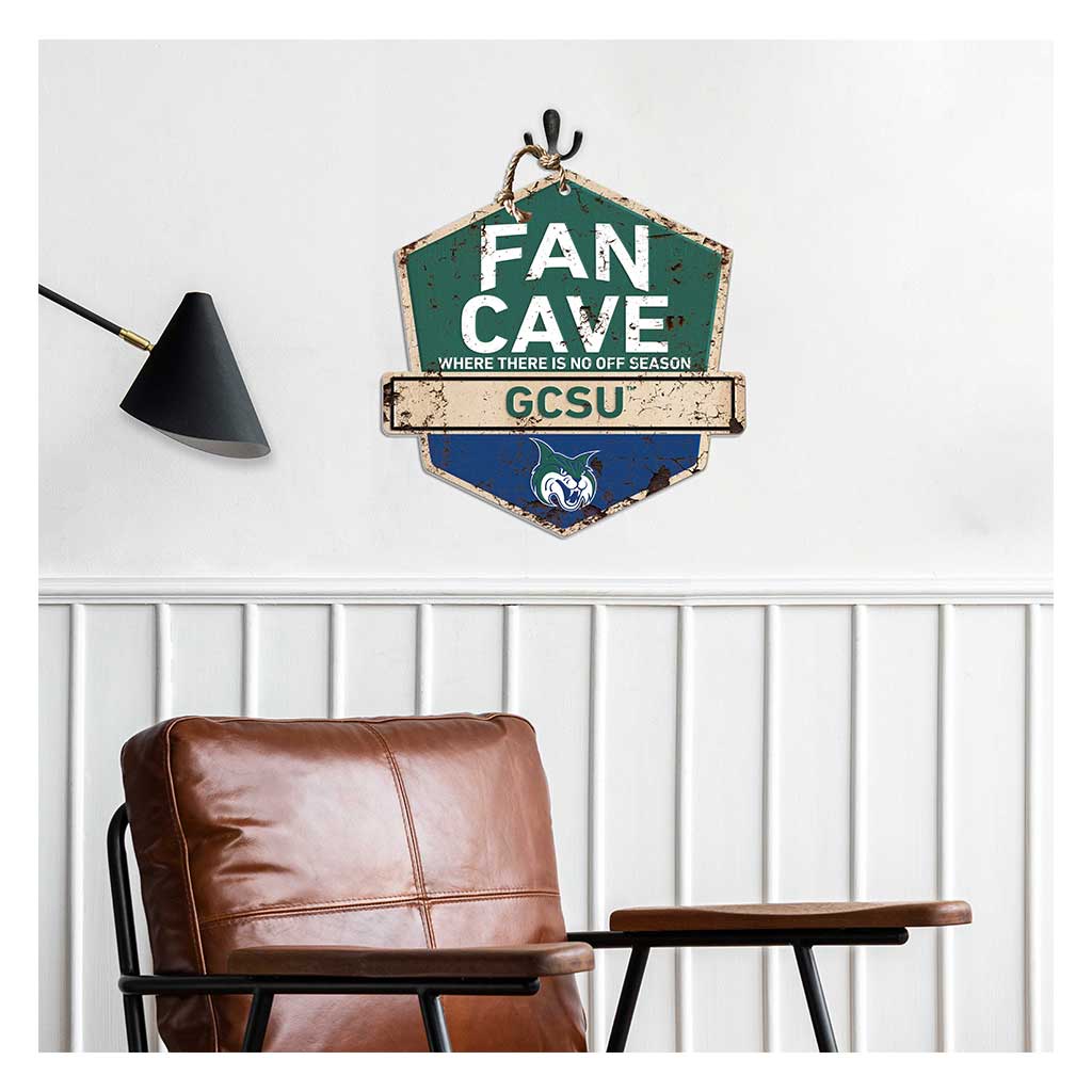 Rustic Badge Fan Cave Sign Georgia College Bobcats