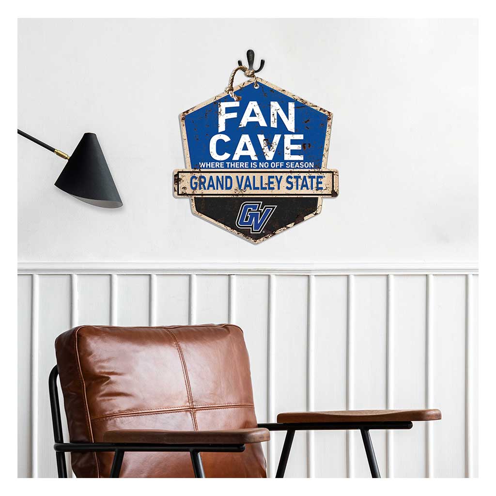 Rustic Badge Fan Cave Sign Grand Valley State Lakers