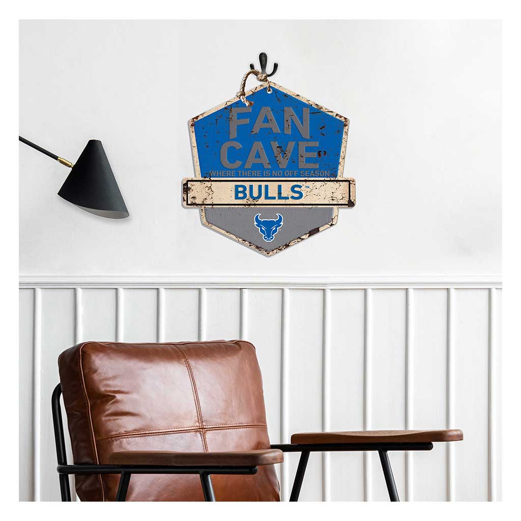 Rustic Badge Fan Cave Sign University at Buffalo Bulls