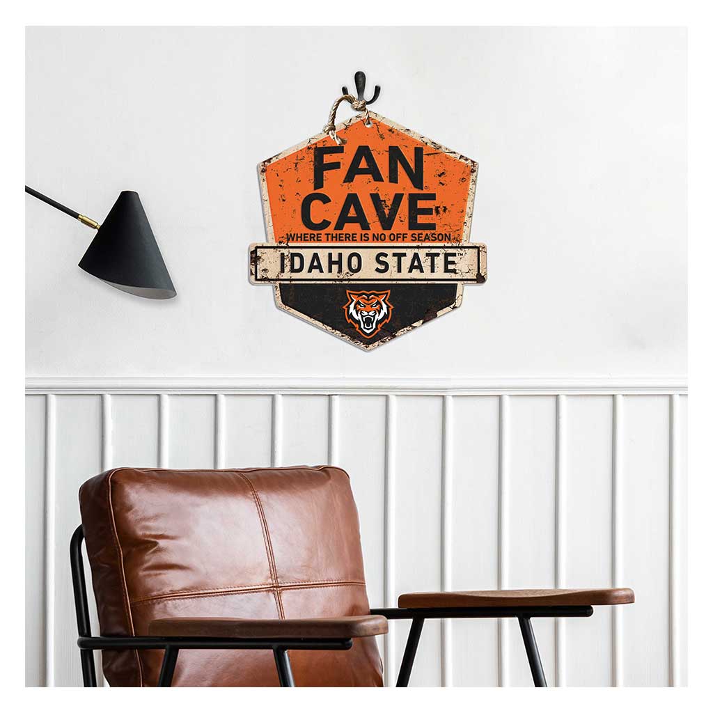 Rustic Badge Fan Cave Sign Idaho State Bengals