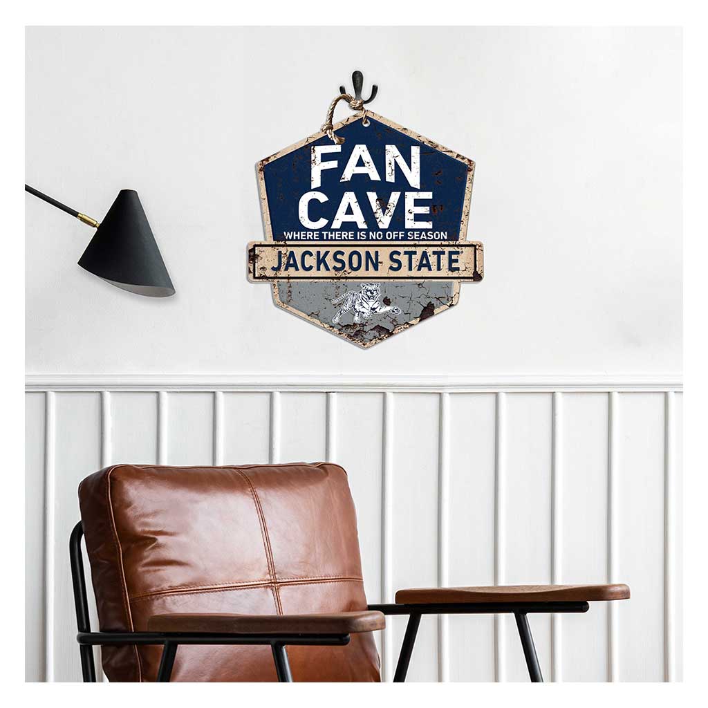 Rustic Badge Fan Cave Sign Jackson State Tigers