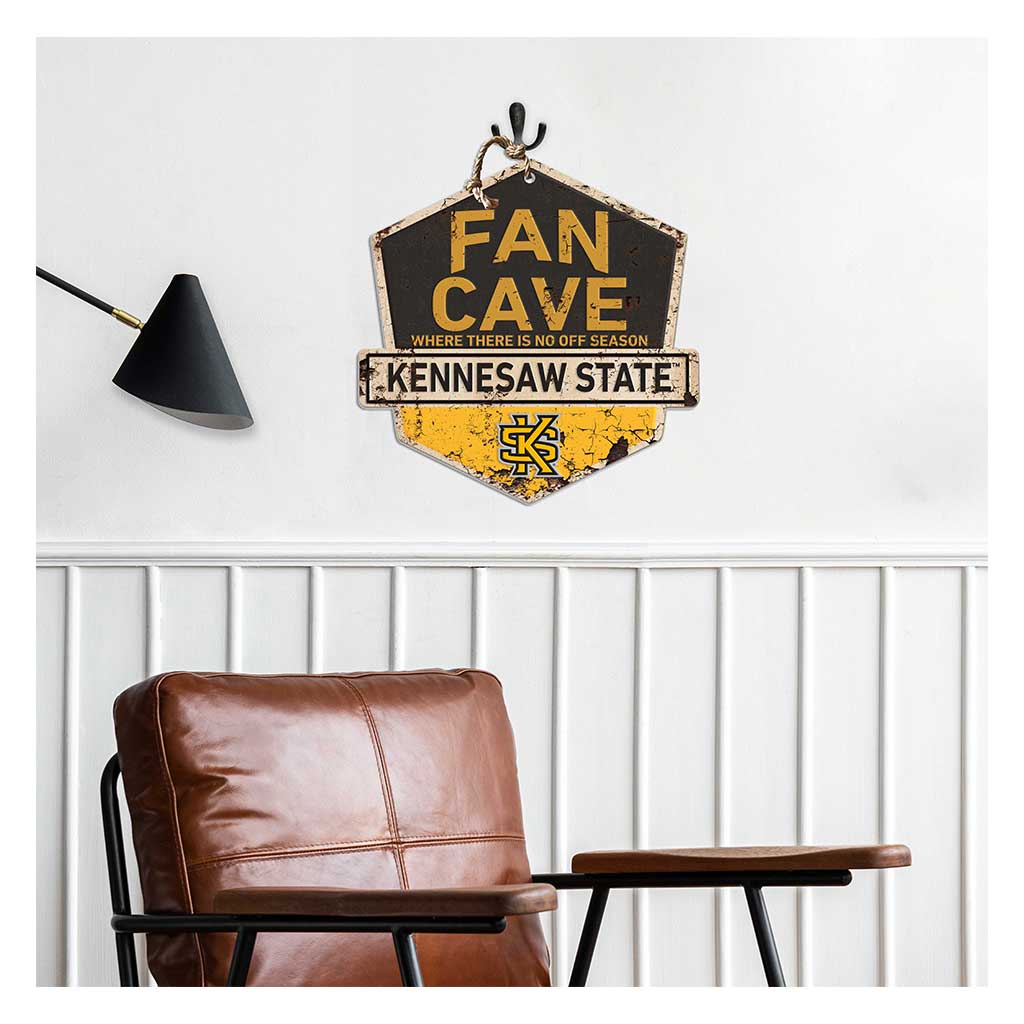 Rustic Badge Fan Cave Sign Kennesaw State Owls