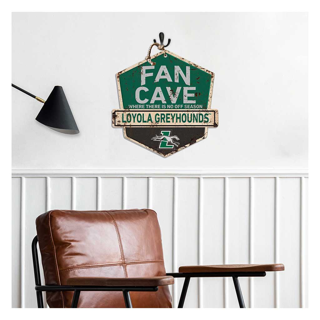 Rustic Badge Fan Cave Sign Loyola University Greyhounds