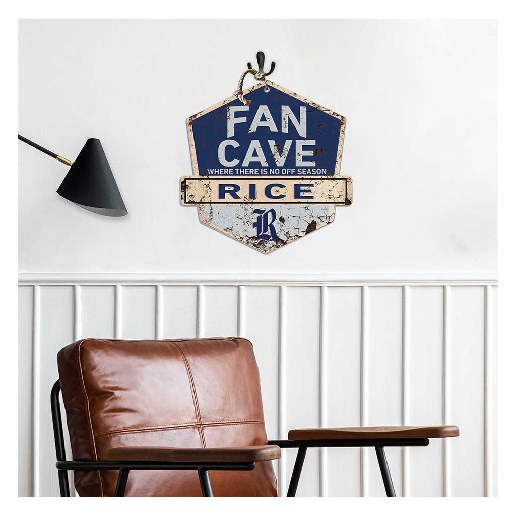 Rustic Badge Fan Cave Sign Rice Owls