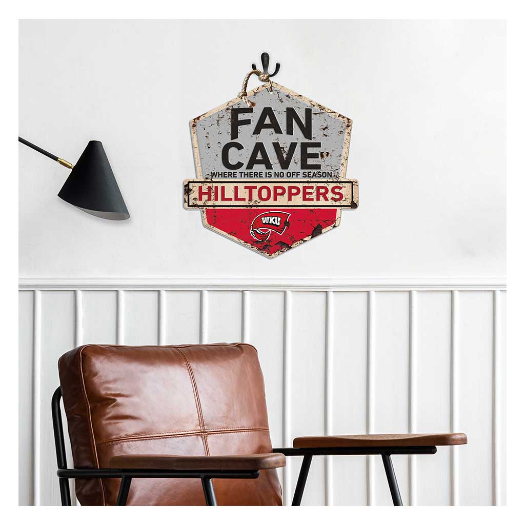 Rustic Badge Fan Cave Sign Western Kentucky Hilltoppers