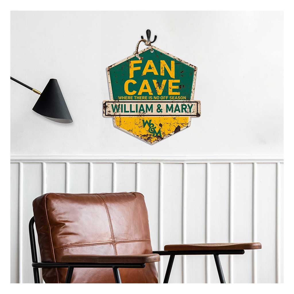 Rustic Badge Fan Cave Sign William and Mary Tribe
