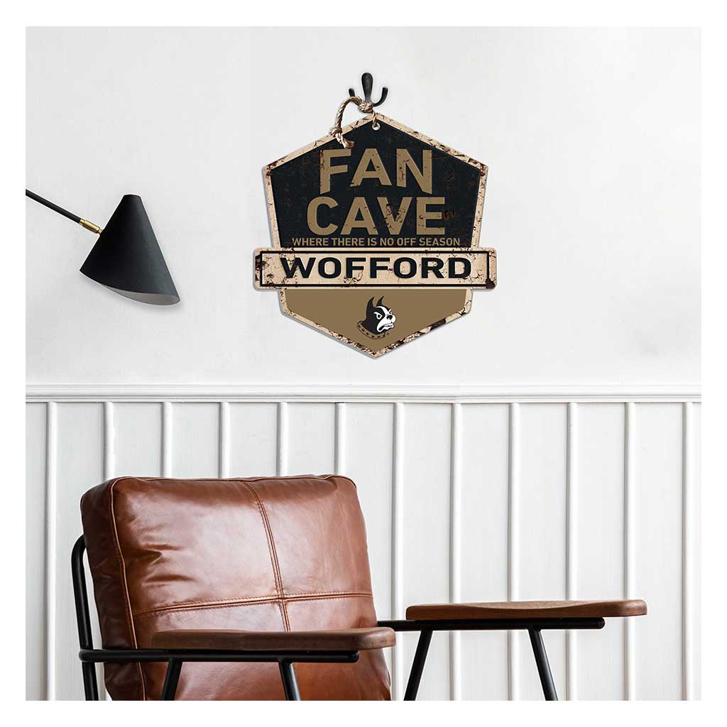 Rustic Badge Fan Cave Sign Wofford College Terriers