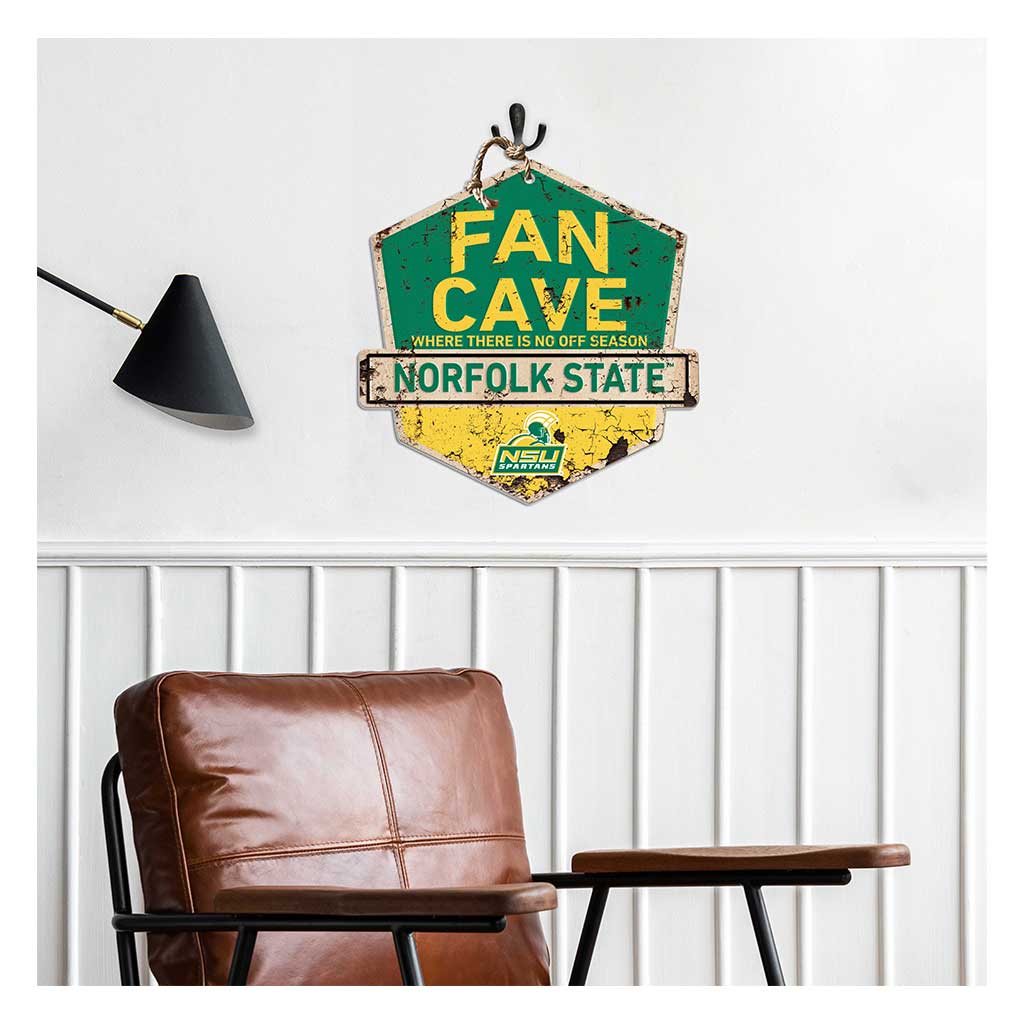 Rustic Badge Fan Cave Sign Norfolk State Spartans