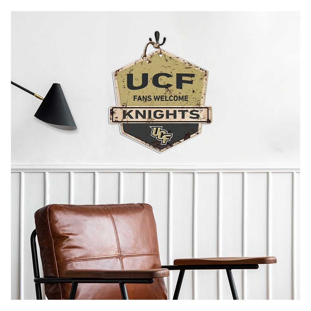 Rustic Badge Fans Welcome Sign Central Florida Knights