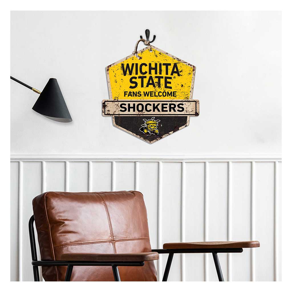 Rustic Badge Fans Welcome Sign Wichita State Shockers