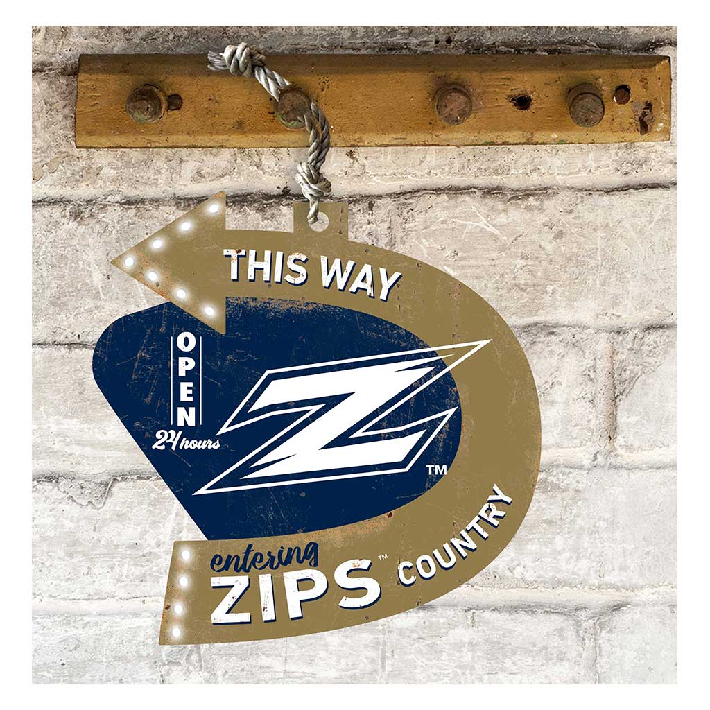 Arrow Sign This Way Akron Zips
