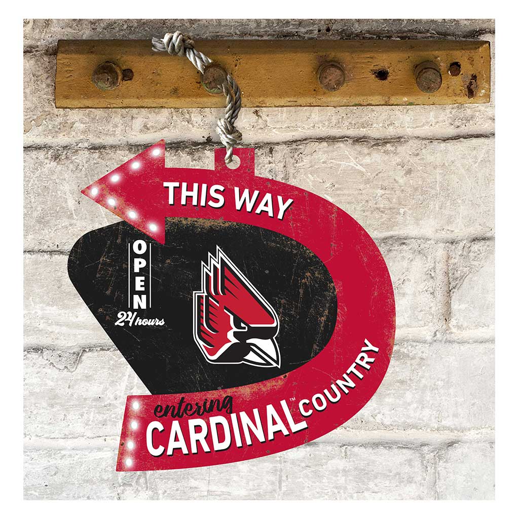 Arrow Sign This Way Ball State Cardinals