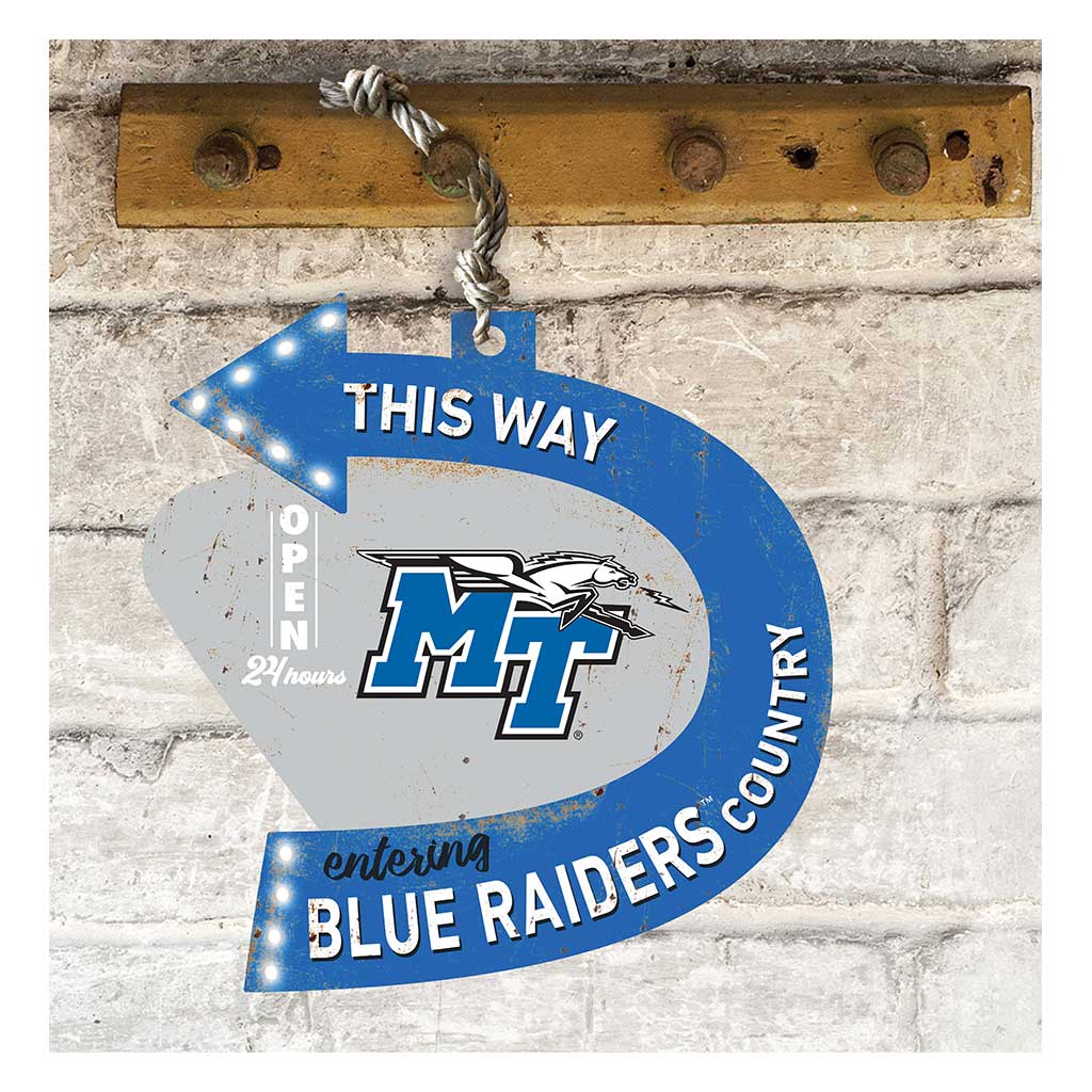Arrow Sign This Way Middle Tennessee State Blue Raiders
