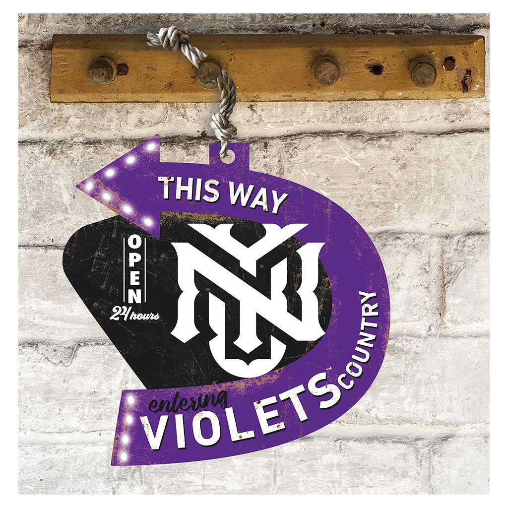 Arrow Sign This Way New York University Violets