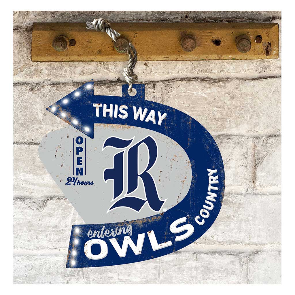 Arrow Sign This Way Rice Owls