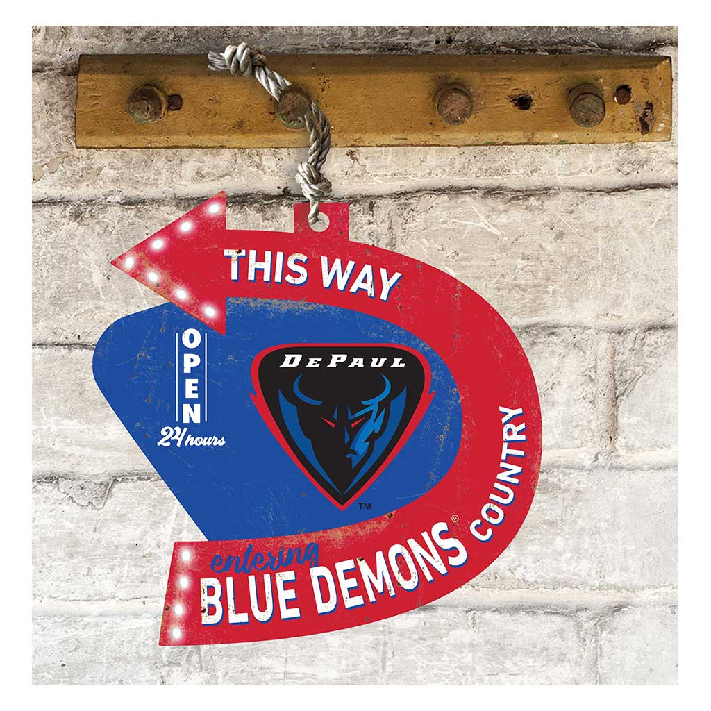 Arrow Sign This Way DePaul Blue Demons