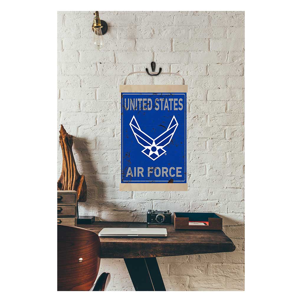 Reversible Banner Sign Faux Rusted Air Force