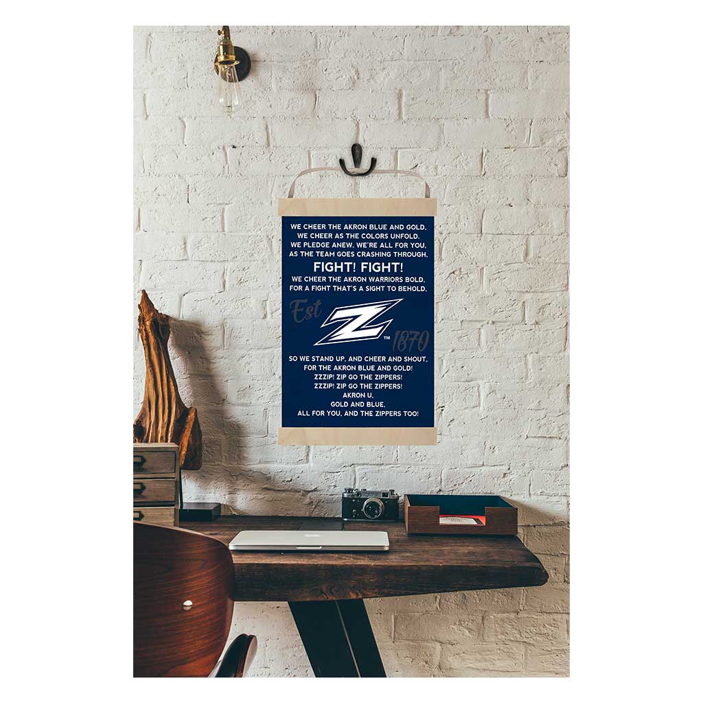 Reversible Banner Sign Fight Song Akron Zips