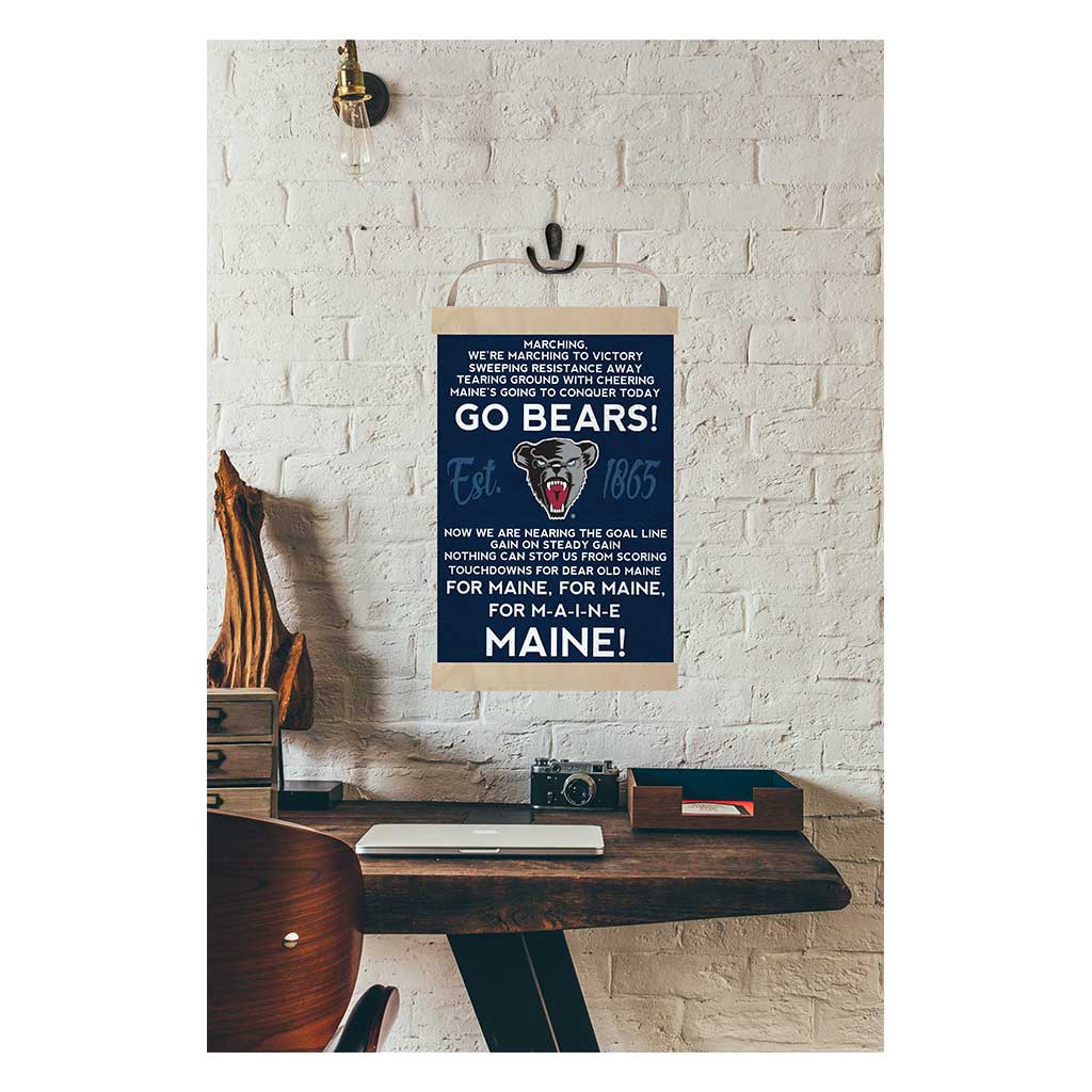 Reversible Banner Sign Fight Song Maine (Orono) Black Bears