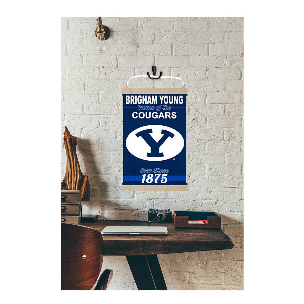 Reversible Banner Sign Home of the Brigham Young Cougars