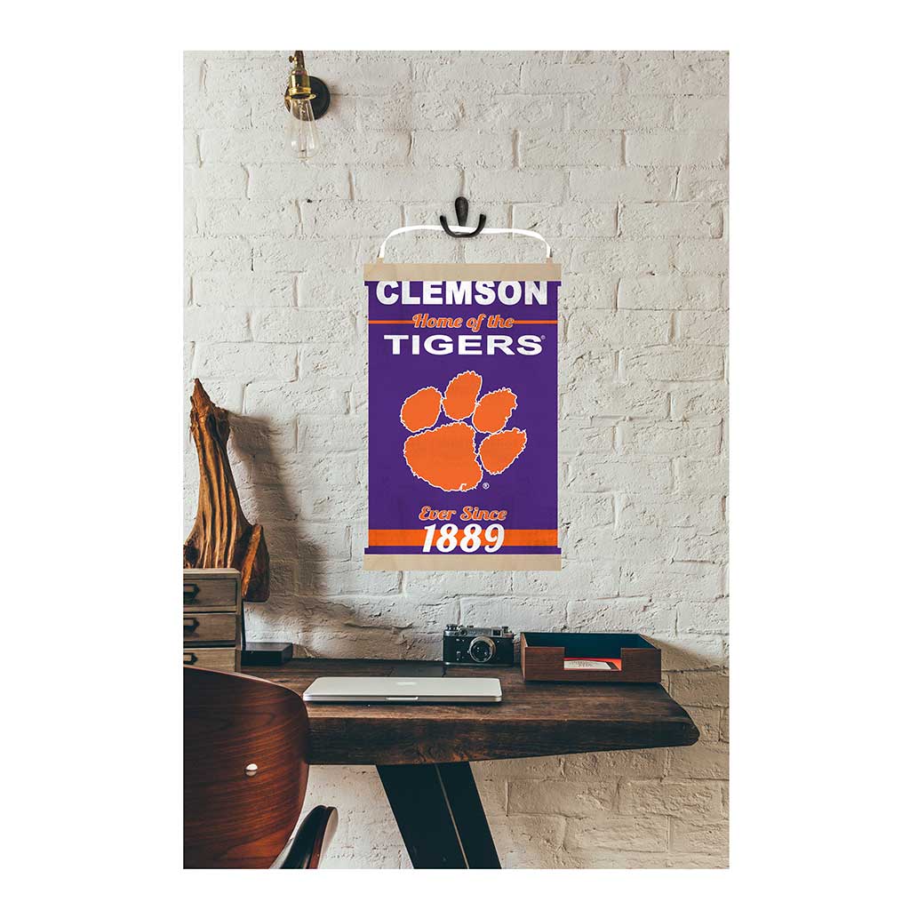 Reversible Banner Sign Home of the Clemson Tigers