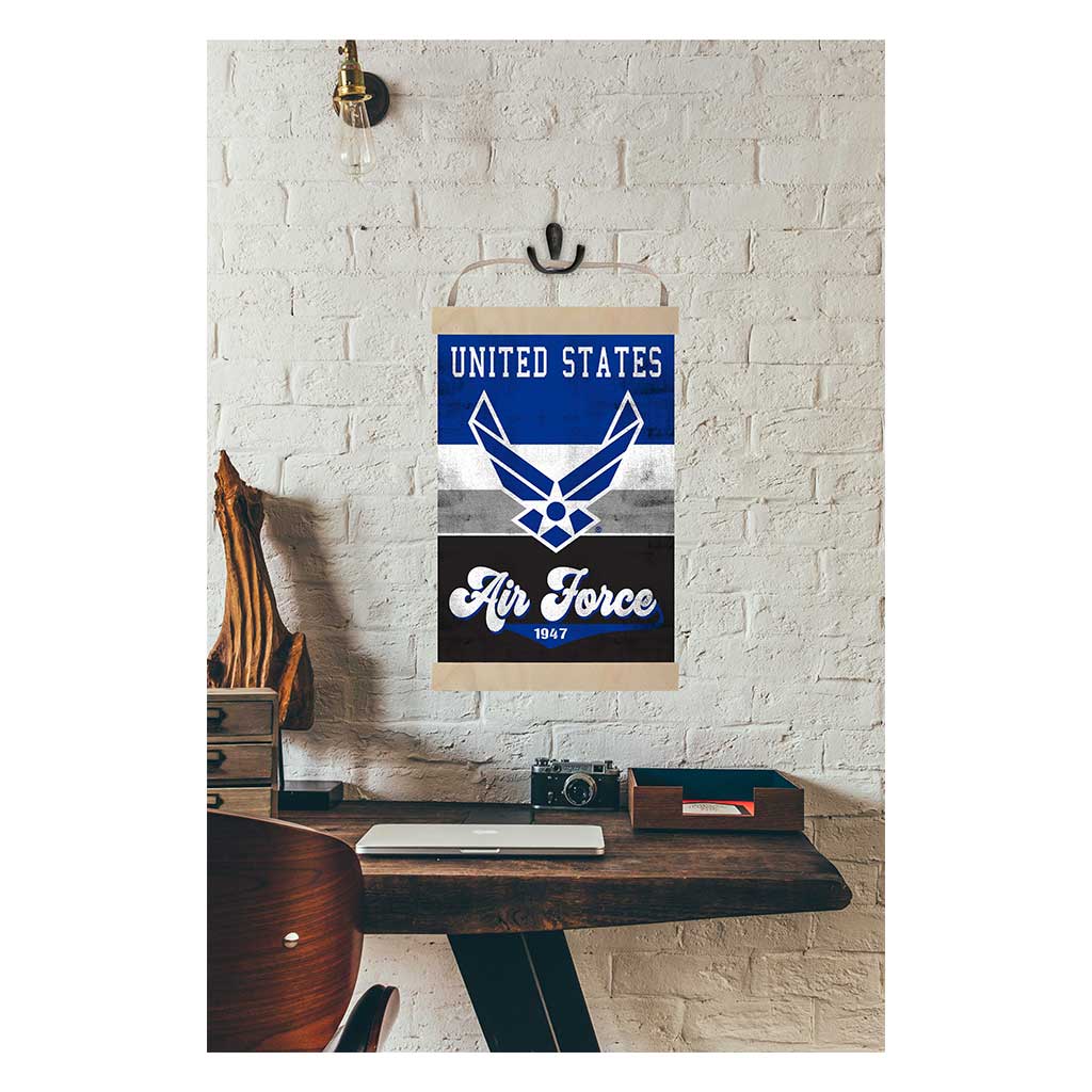 Reversible Banner Sign Retro Multi Color Air Force