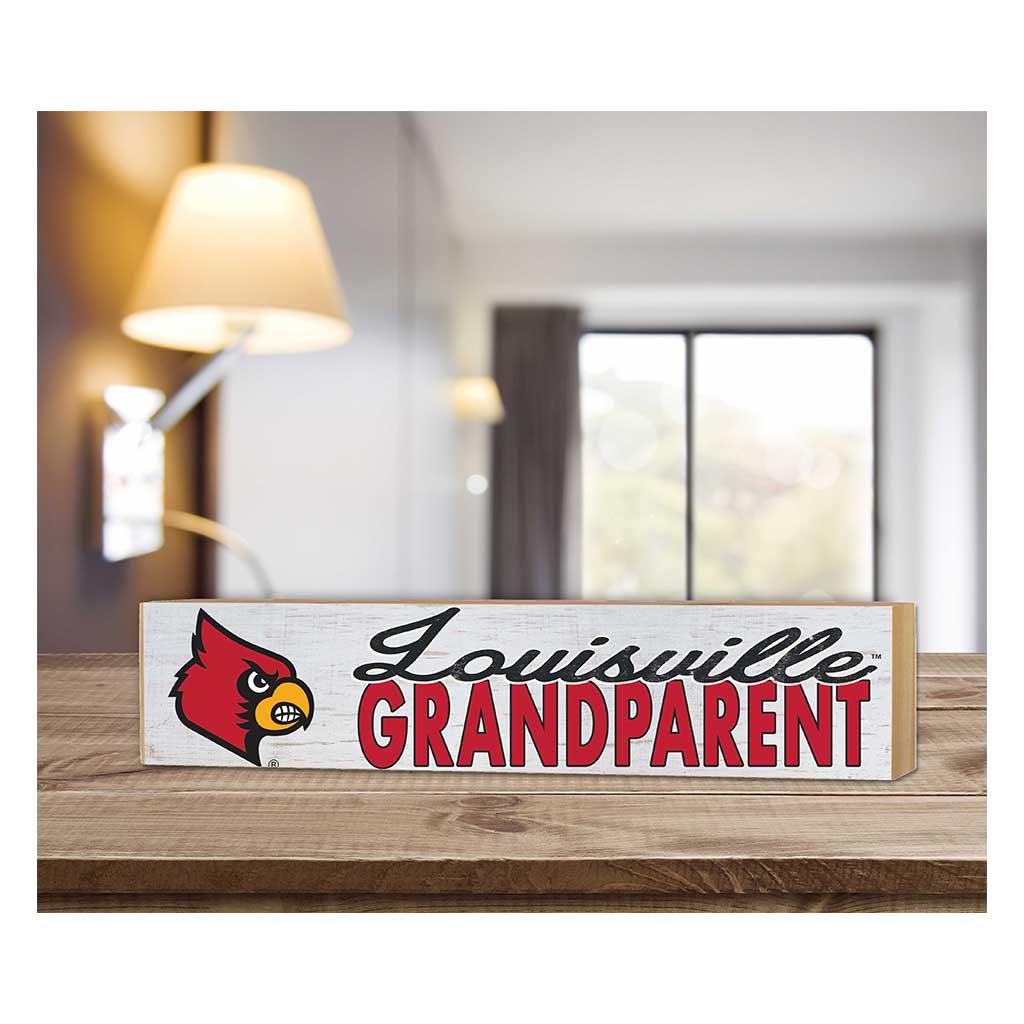 3x13 Block Weathered Grandparent Louisville Cardinals