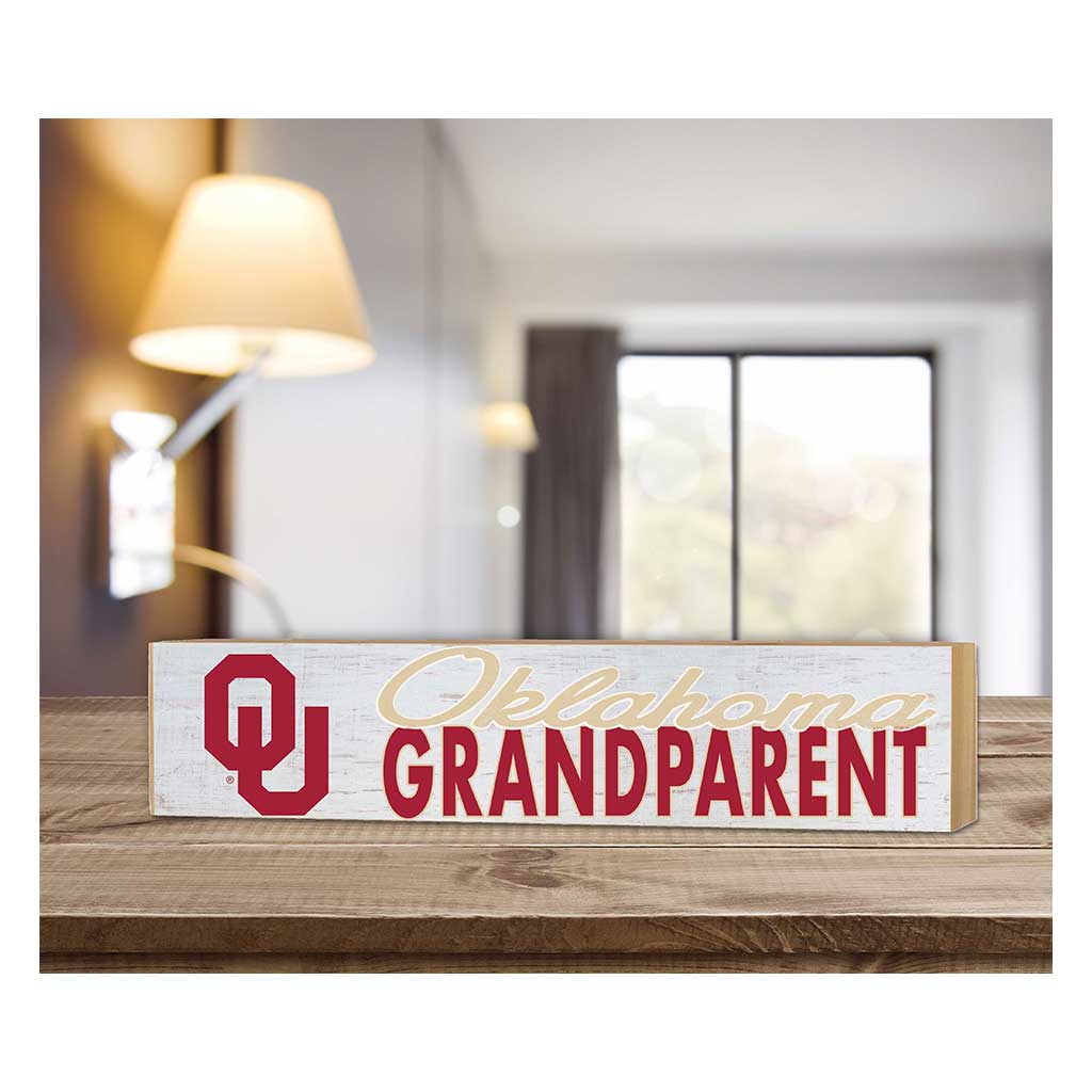 3x13 Block Weathered Grandparent Oklahoma Sooners