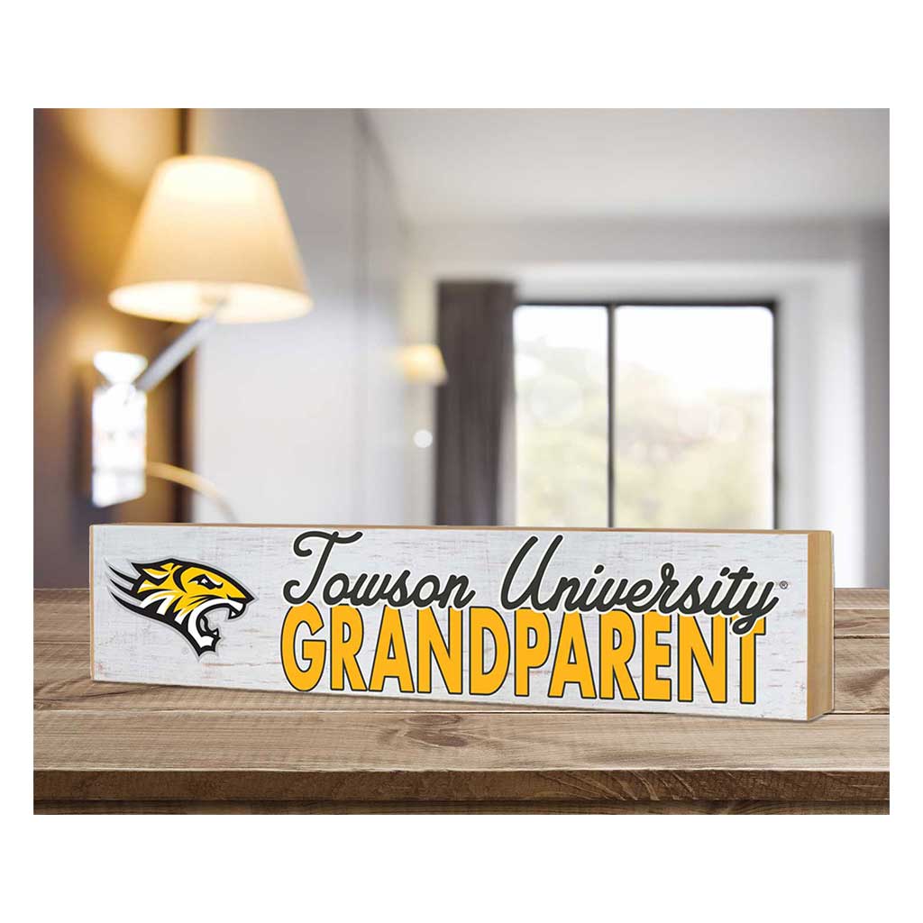 3x13 Block Weathered Grandparent Towson University Tigers