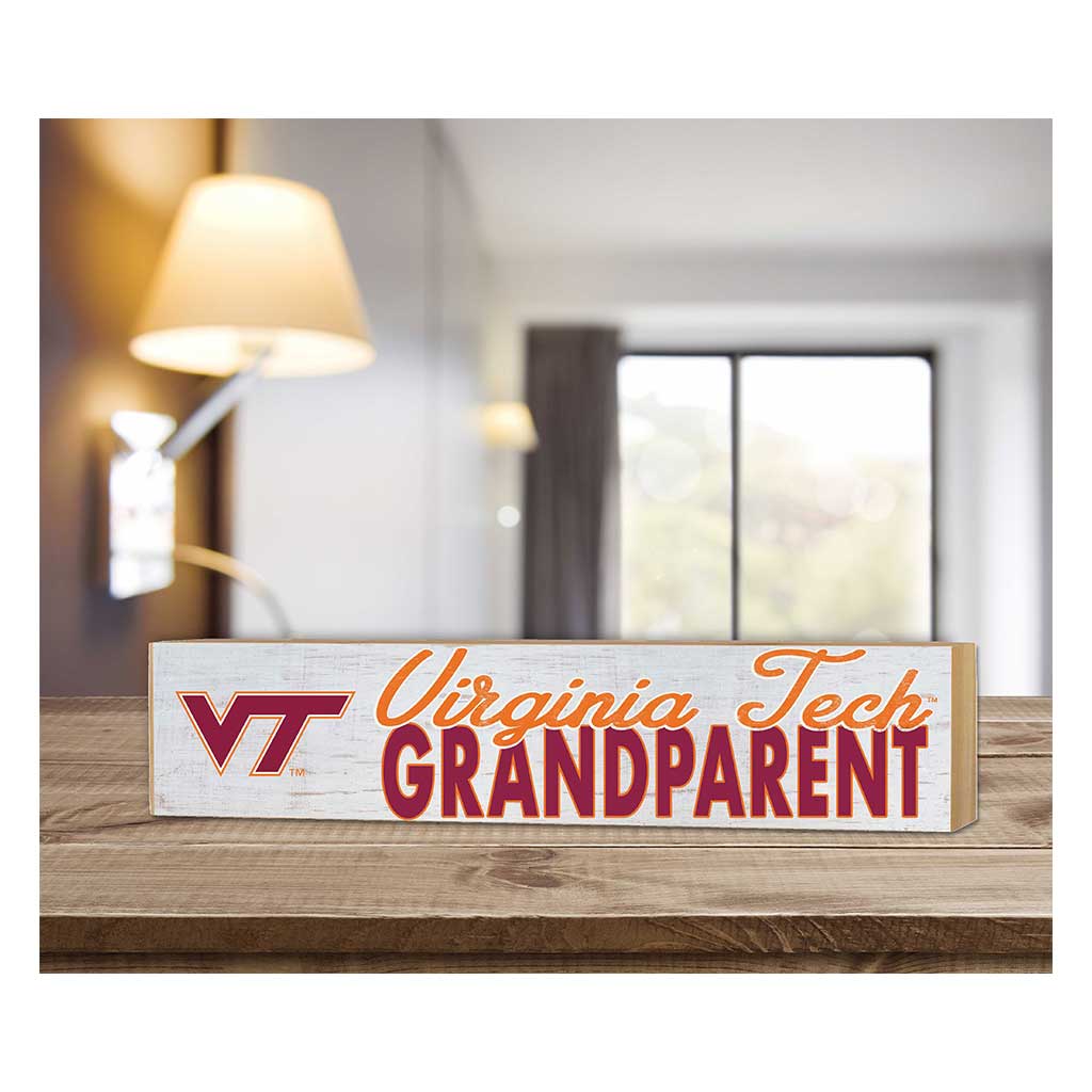 3x13 Block Weathered Grandparent Virginia Tech Hokies