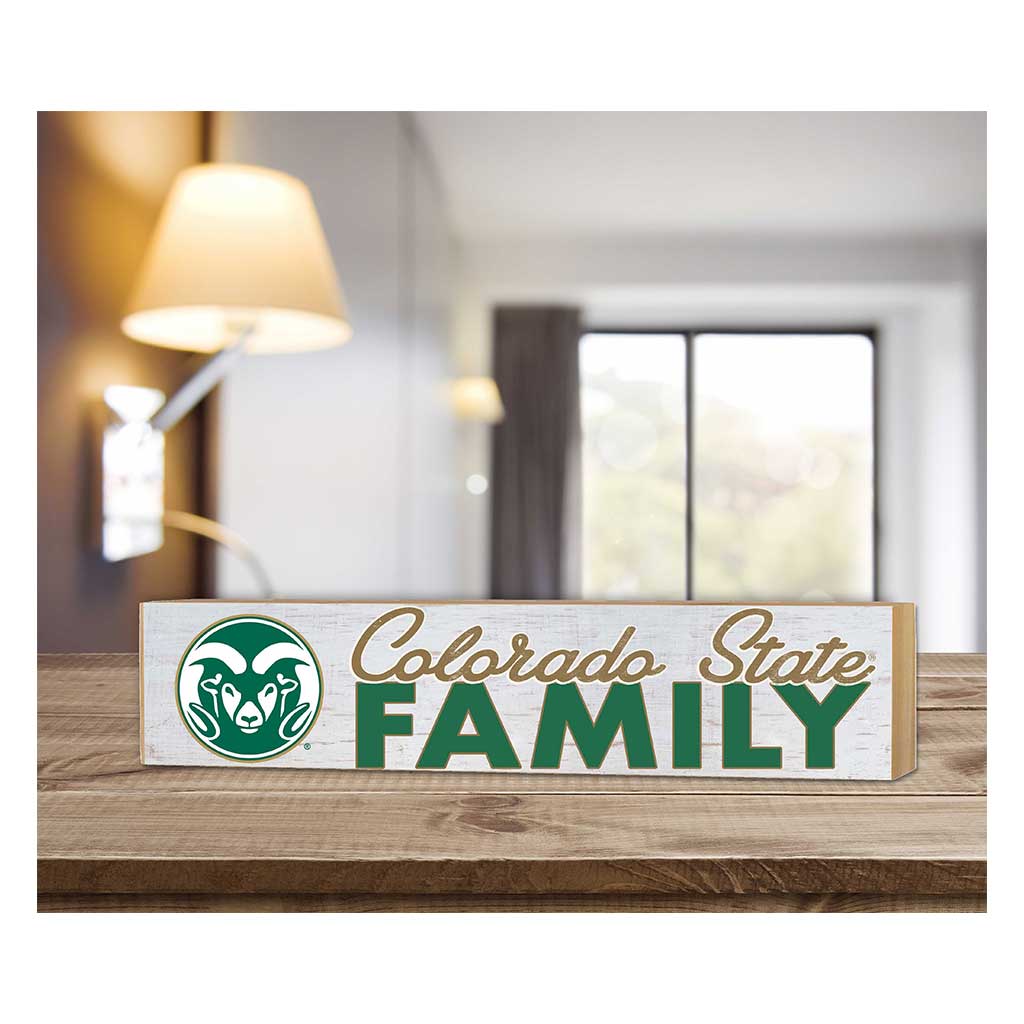 3x13 Block Weathered Team Family Block Colorado State-Ft. Collins Rams
