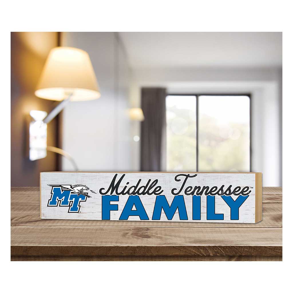 3x13 Block Weathered Team Family Block Middle Tennessee State Blue Raiders