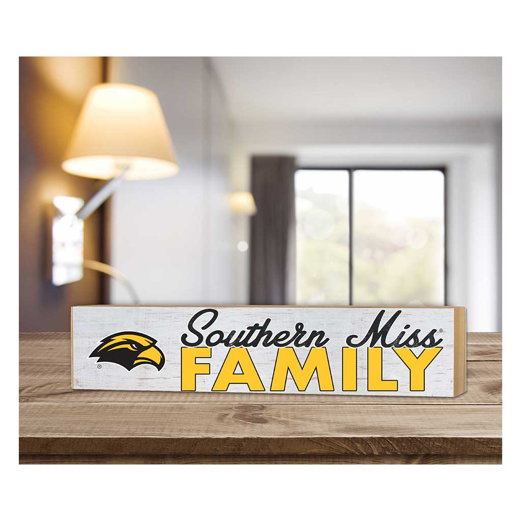 3x13 Block Weathered Team Family Block Southern Mississippi Golden Eagles