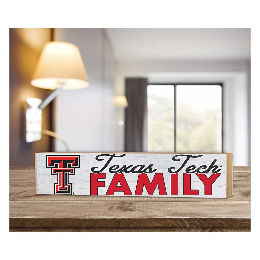 3x13 Block Weathered Team Family Block Texas Tech Red Raiders