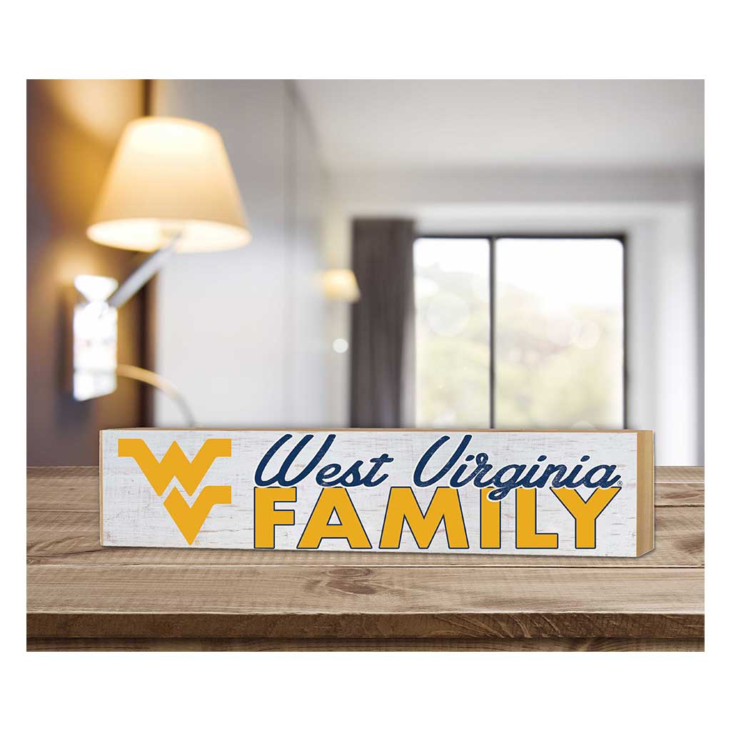 3x13 Block Weathered Team Family Block West Virginia Mountaineers