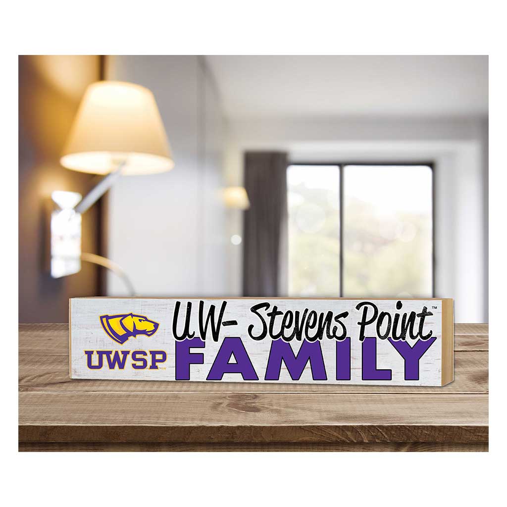 3x13 Block Weathered Team Family Block University of Wisconsin Steven's Point Pointers