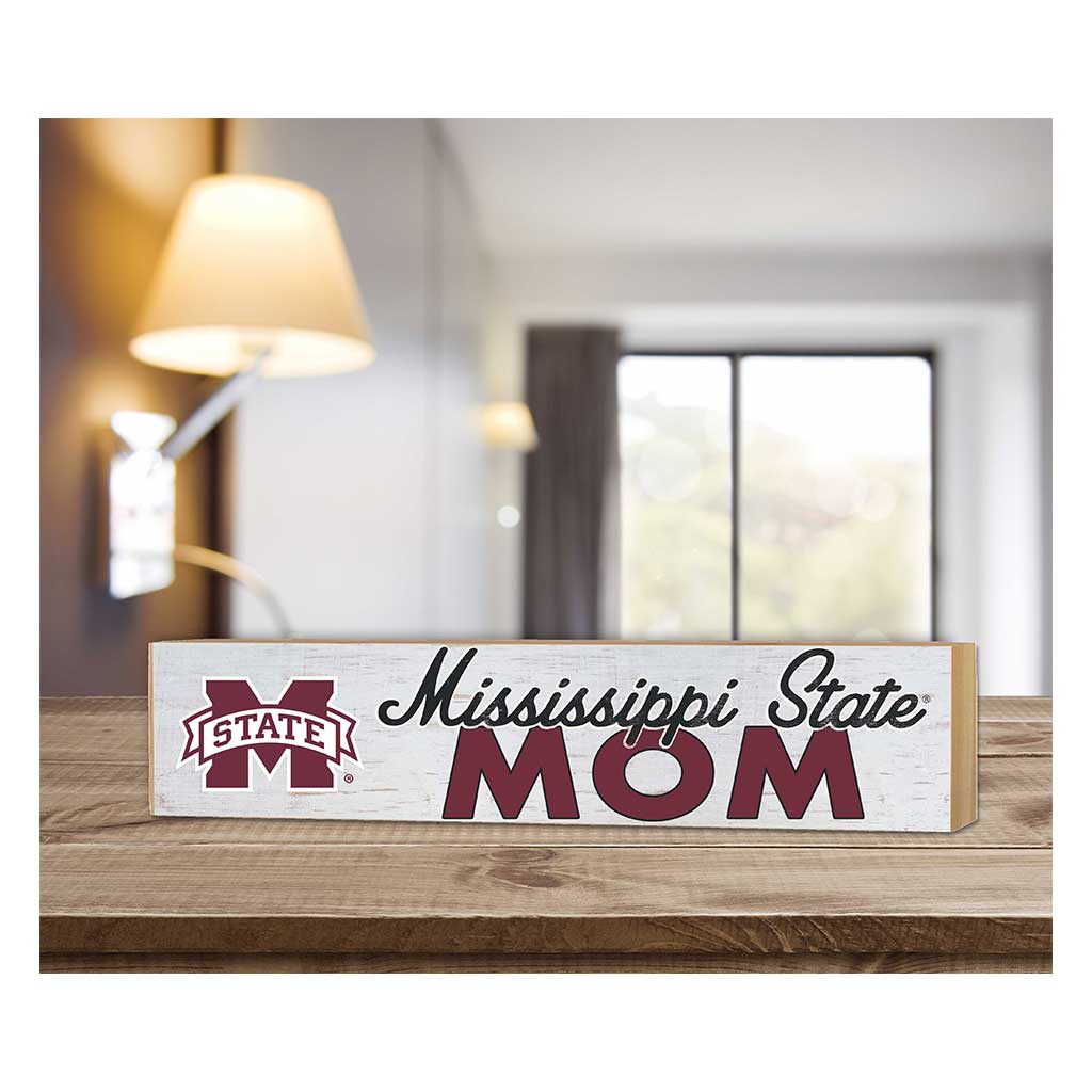 3x13 Block Weathered Mom Mississippi State Bulldogs