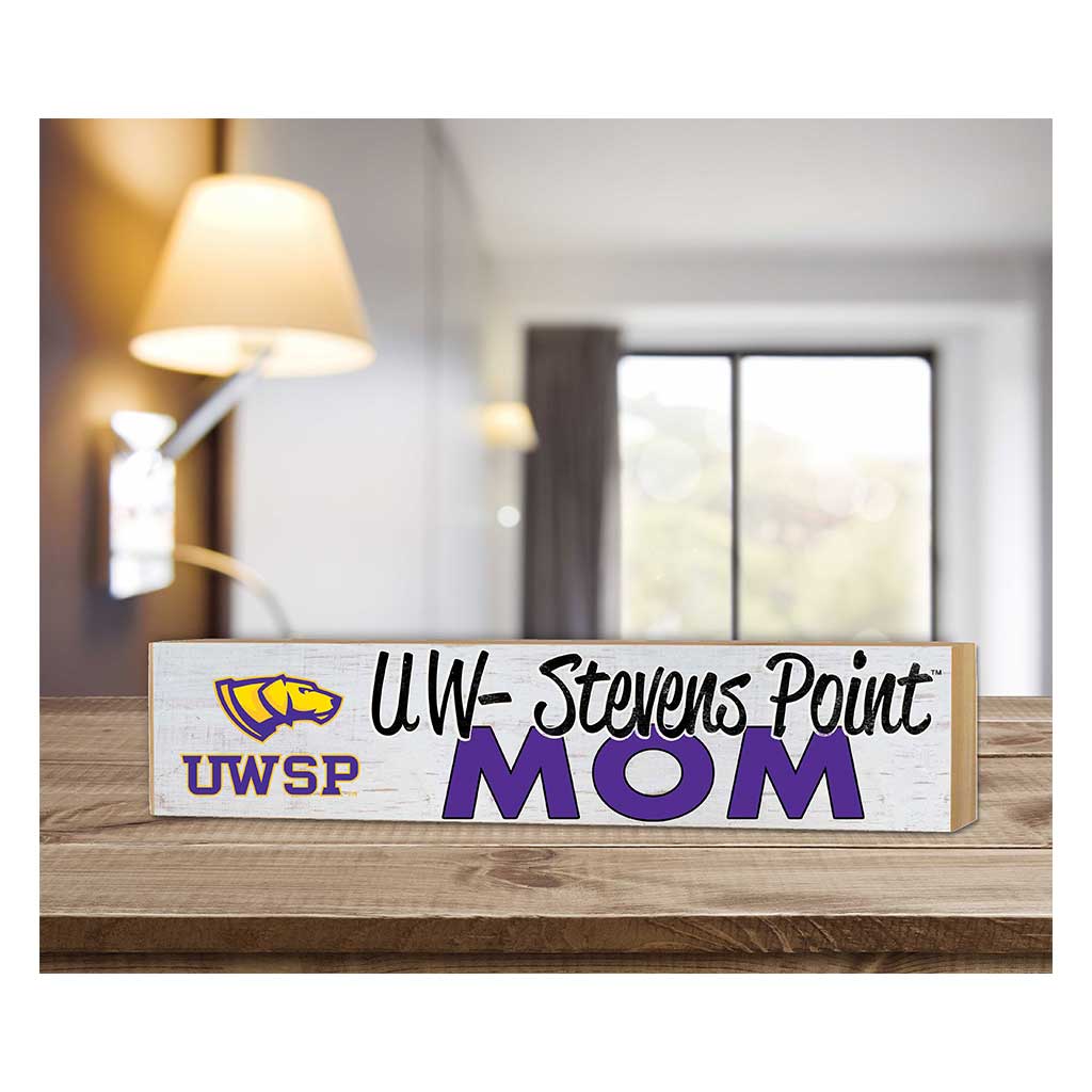 3x13 Block Weathered Mom University of Wisconsin Steven's Point Pointers