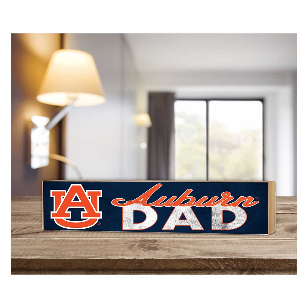 3x13 Block Colored With Logo Dad Auburn Tigers