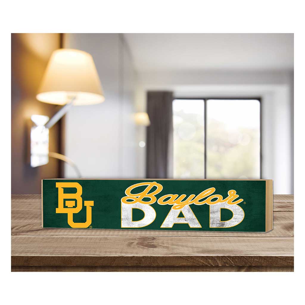 3x13 Block Colored With Logo Dad Baylor Bears
