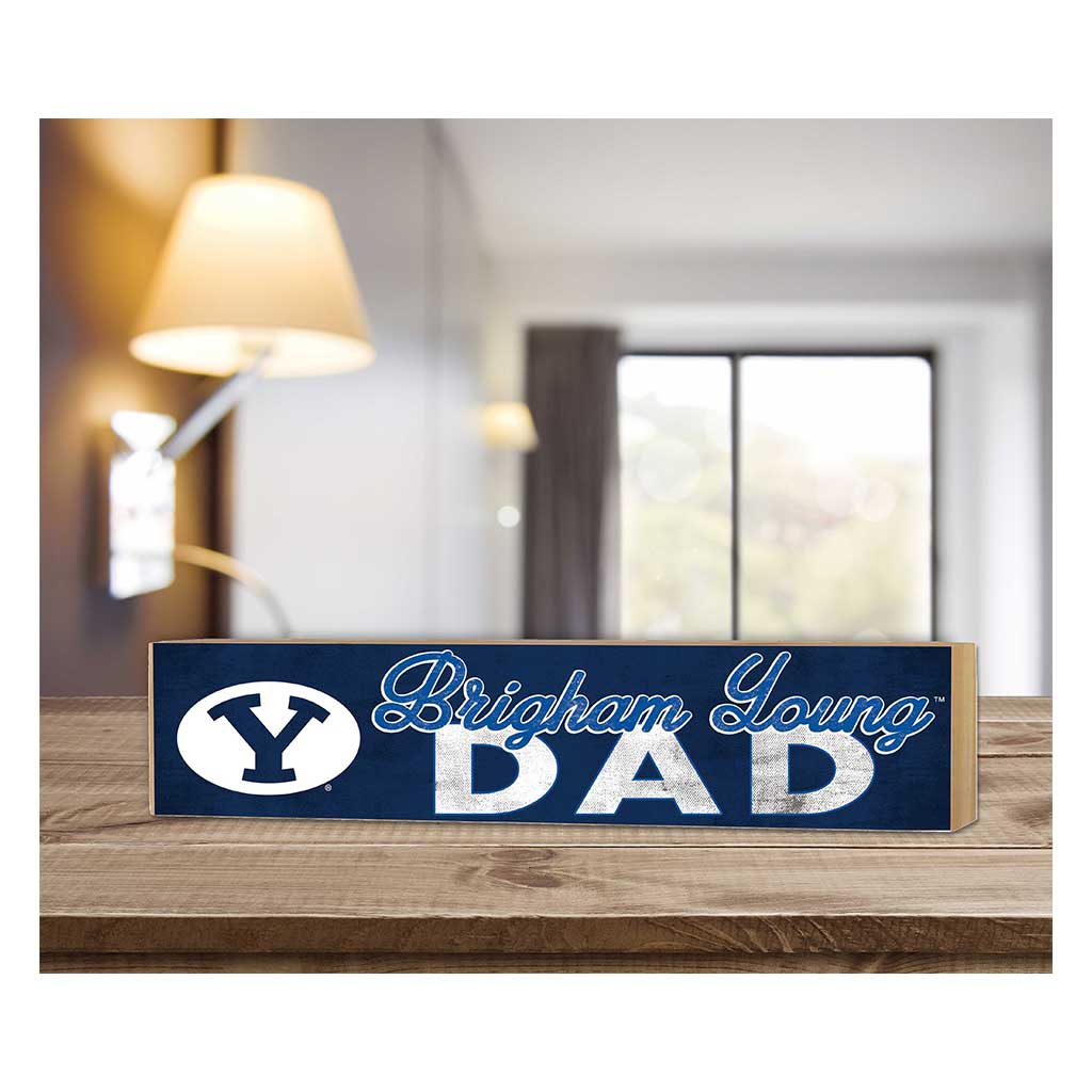 3x13 Block Colored With Logo Dad Brigham Young Cougars