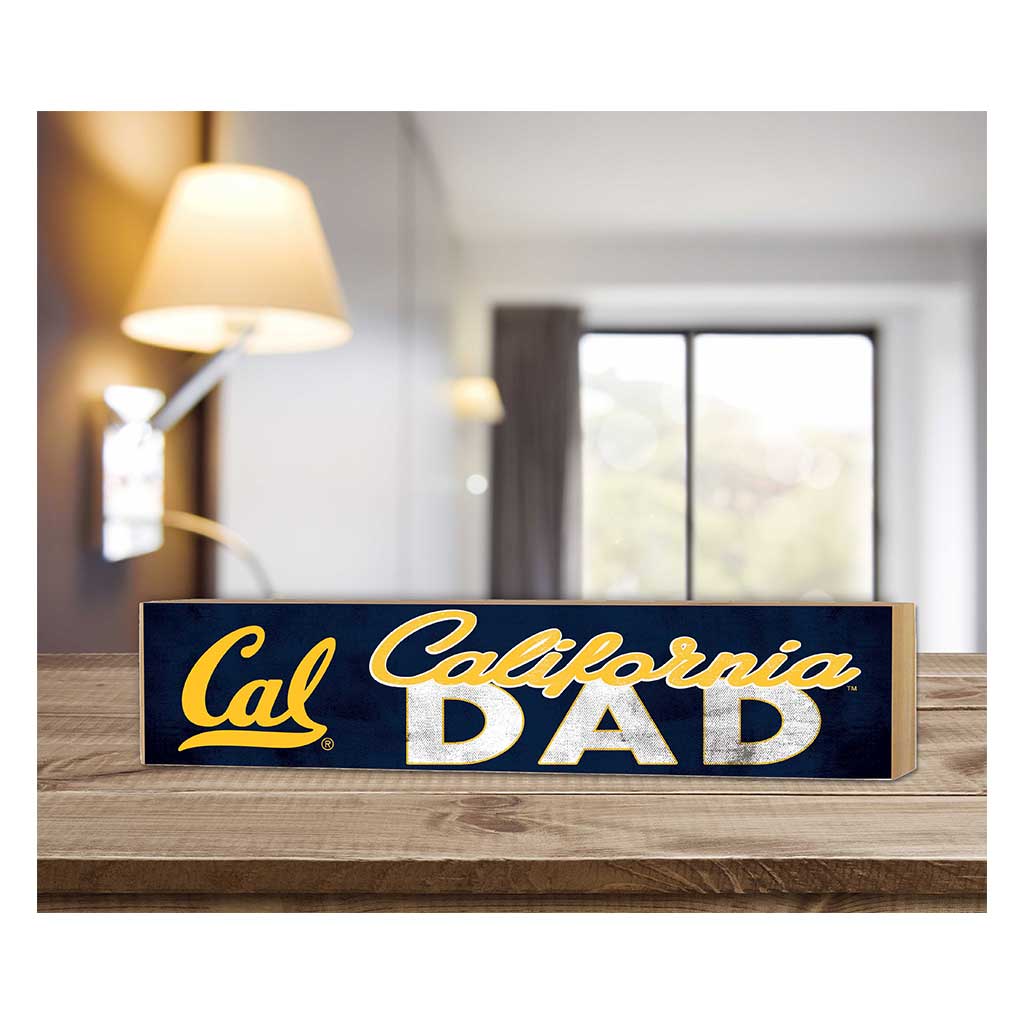 3x13 Block Colored With Logo Dad California Berkeley Golden Bears